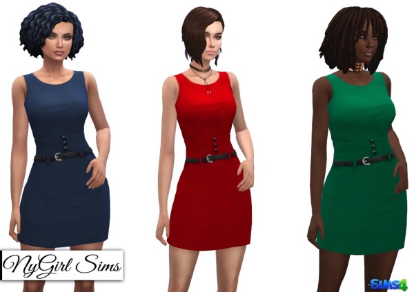  NY Girl Sims: High Waisted Sleeveless Business Dress