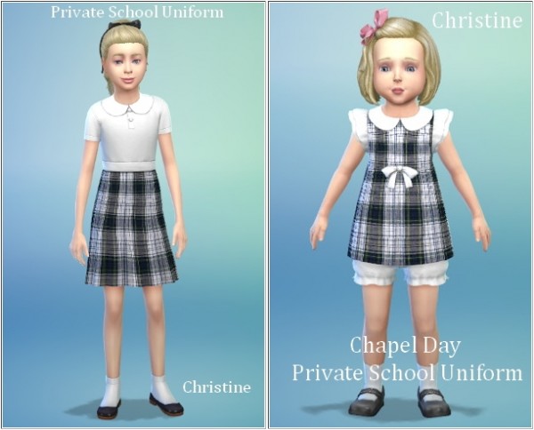  CC4Sims: Girls uniform
