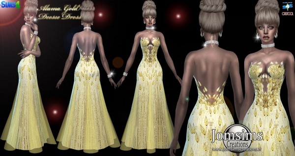  Jom Sims Creations: Alama gold deesse dress