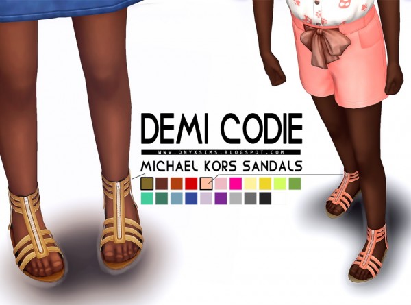  Onyx Sims: Demi Codies sandals