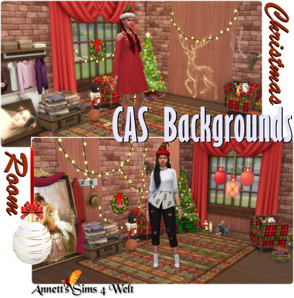  Annett`s Sims 4 Welt: CAS Background Christmas Room