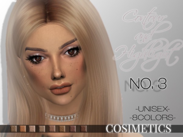  The Sims Resource: Contour and Highlight No. 3 by cosimetics