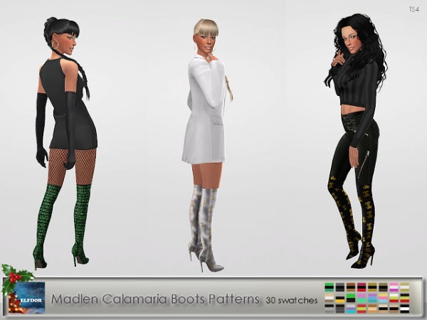  Elfdor: Madlen`s Calamaria Boots Patterns  recolored