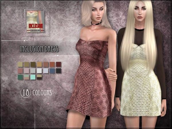 The Sims Resource: Inclusion Dress by RemusSirion