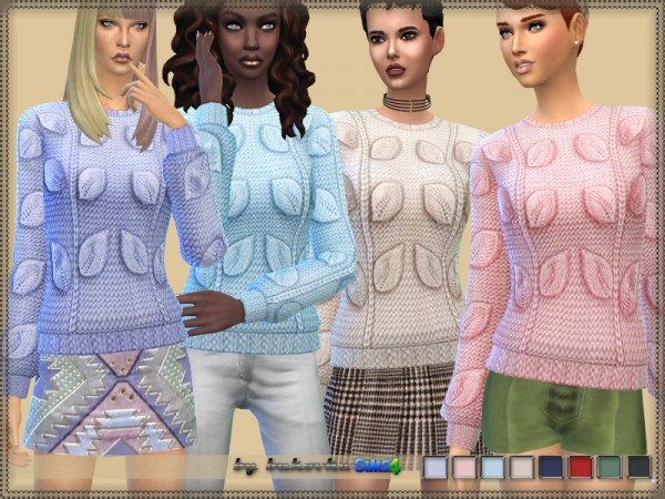  The Sims Resource: Sweater Leaves by bukovka