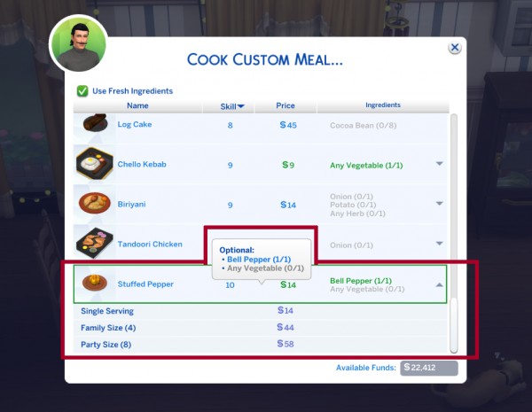  Mod The Sims: Custom Food Stuffed Pepper by icemunmun
