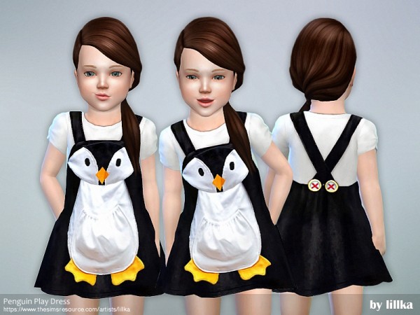  The Sims Resource: Penguin Play Dress by lillka