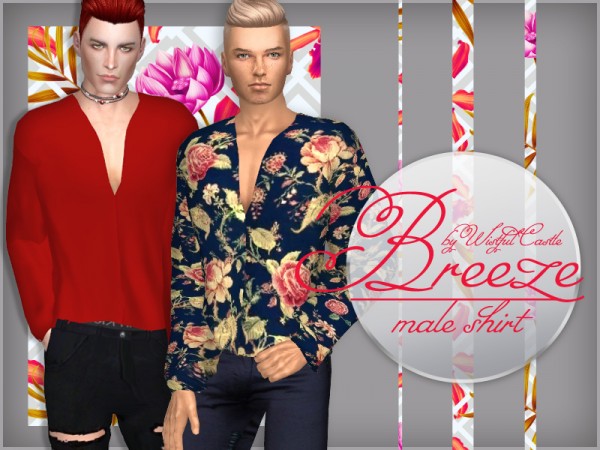  The Sims Resource: Breeze   male shirt by WistfulCastle