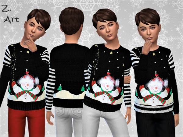  The Sims Resource: Winter KidZ. sweater 02 by Zuckerschnute20