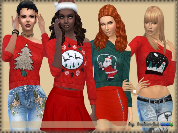  The Sims Resource: Christmas Sweater by bukovka