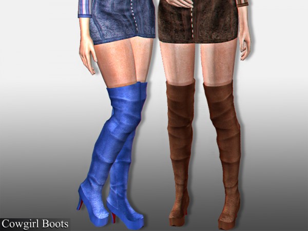  The Sims Resource: Cowgirl Boots by Genius666