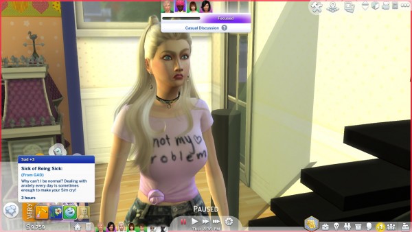  Mod The Sims: Anxiety Trait Updated by Simsbunny19