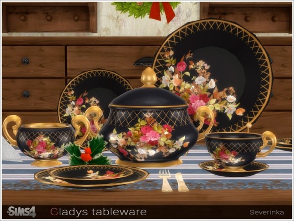 The Sims Resource: Gladys tableware by Severinka