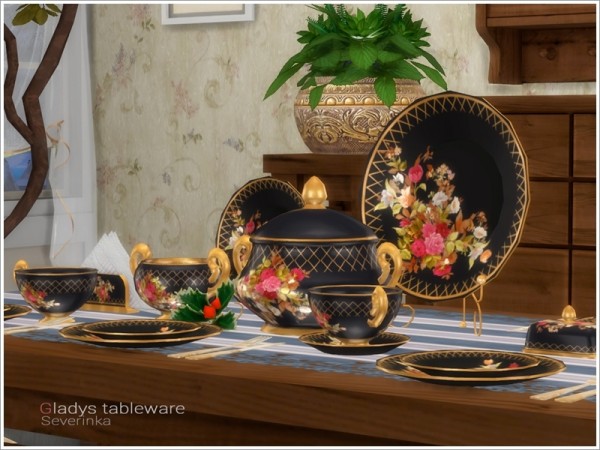  The Sims Resource: Gladys tableware by Severinka