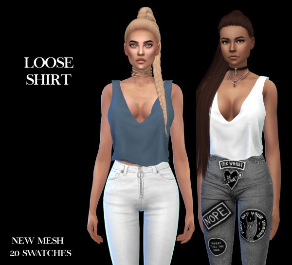  Leo 4 Sims: Loose shirt recolored