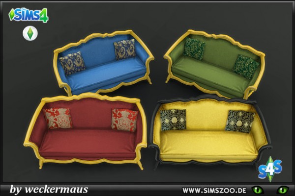  Blackys Sims 4 Zoo: Royal Style Couch by weckermaus