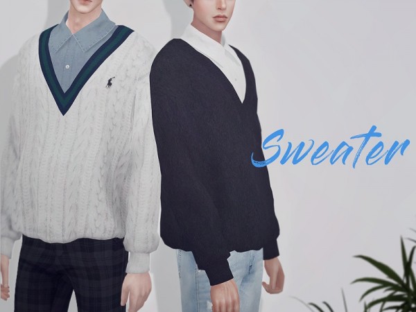  The Sims Resource: Sweater 02 M by KK Sims