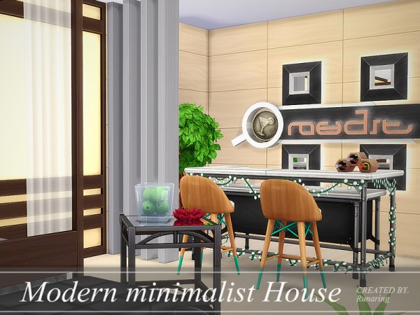  The Sims Resource: Modern minimalist house No cc  by Runaring
