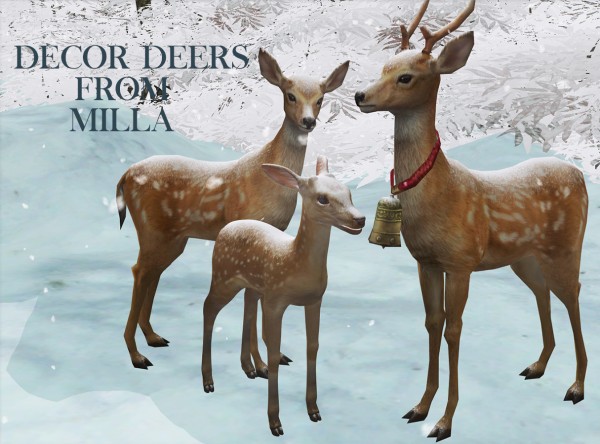  Leo 4 Sims: Mila Decor Deers