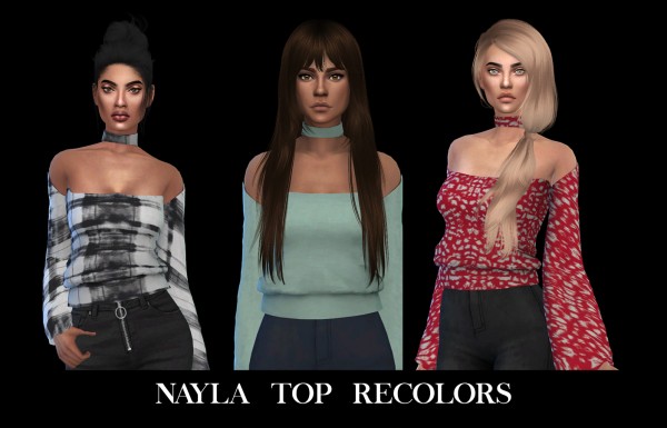 Leo 4 Sims: Nayla top recolored