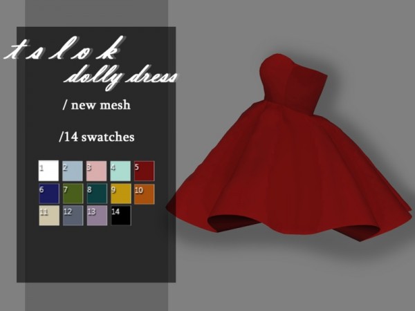  The Sims Resource: Dolly Dress by tslok