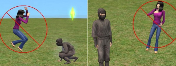  Mod The Sims: No ninja teleport reaction by Darkwolf Jr