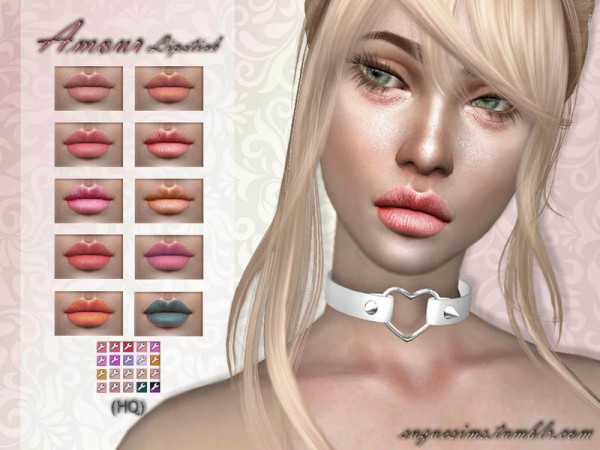  The Sims Resource: Amour Lipstick N1 by Suzue