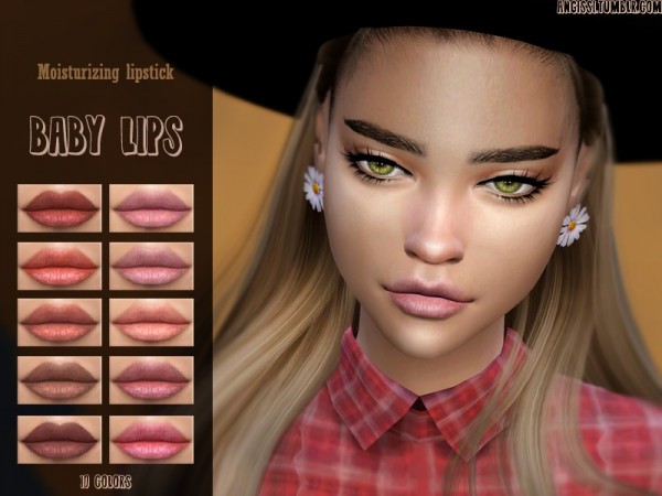  The Sims Resource: Moisturizing lipstick   Baby Lips by ANGISSI