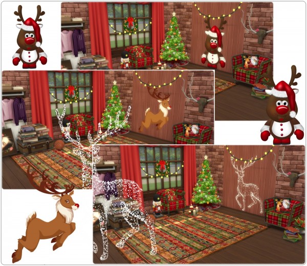  Annett`s Sims 4 Welt: Wall Deco Reindeer