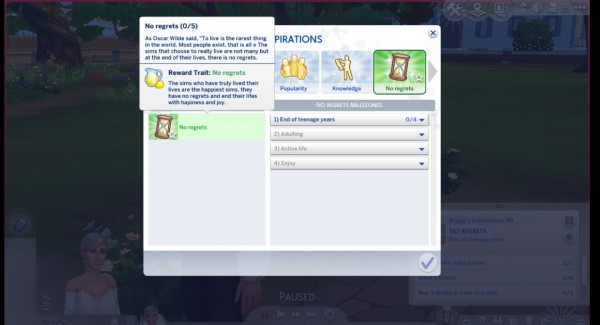  Mod The Sims: No regrets Aspiration by Anais17