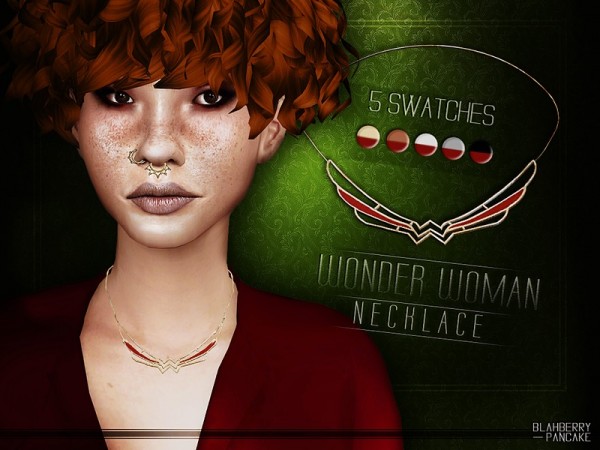  The Sims Resource: Wonder Woman Necklace by Blahberry Pancake