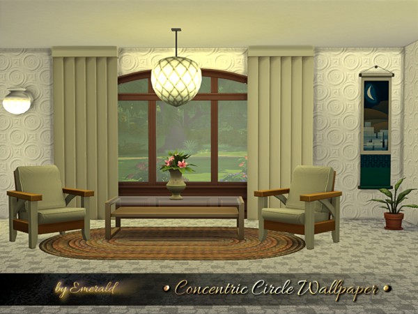  The Sims Resource: Concentric Circle Wallpaper by emerald