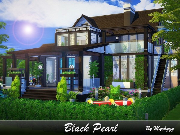  The Sims Resource: Black Pearl house by MychQQQ