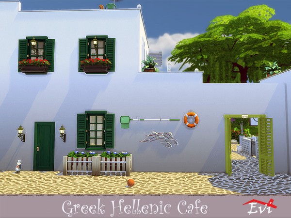  The Sims Resource: Greek Hellenic Cafe by evi
