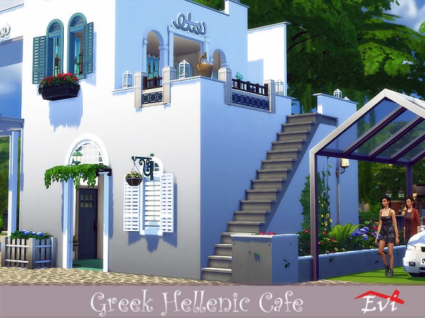  The Sims Resource: Greek Hellenic Cafe by evi