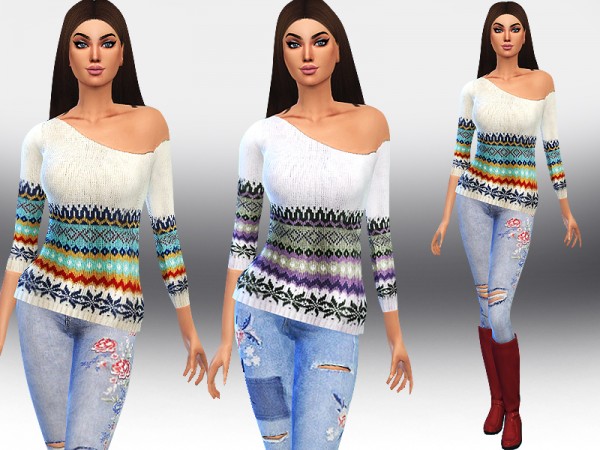 The Sims Resource Winter Casual Sweaters By Saliwa • Sims 4 Downloads