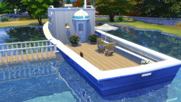  Mod The Sims: The Ocean Waves Houseboat on the Lake by Snowhaze