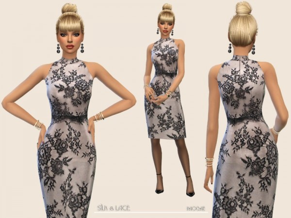  The Sims Resource: Silk and Lace dress by Paogae
