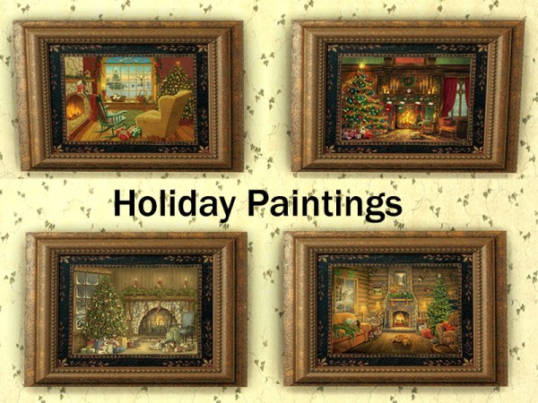  The Sims Resource: Holiday Paintings by Rosannep