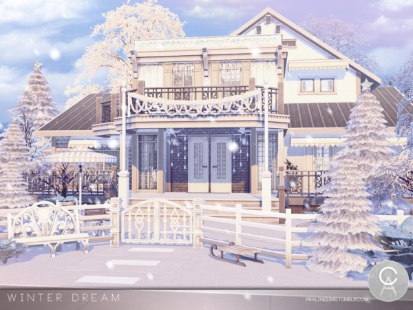  The Sims Resource: Winter Dream house by Pralinesims
