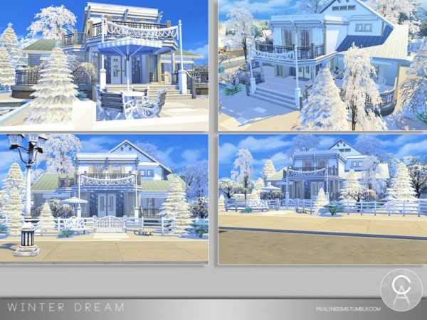  The Sims Resource: Winter Dream house by Pralinesims