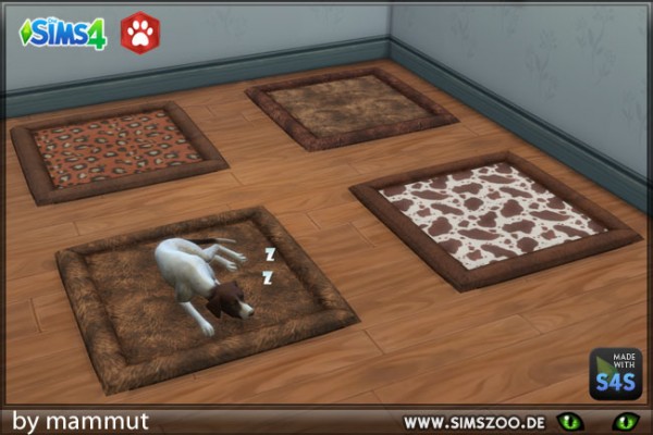  Blackys Sims 4 Zoo: Pet BedL Fur by mammut