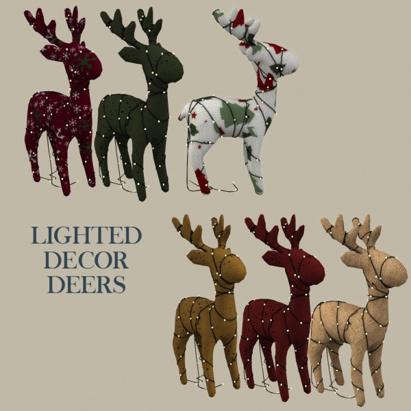  Leo 4 Sims: Lighted Decor Deers