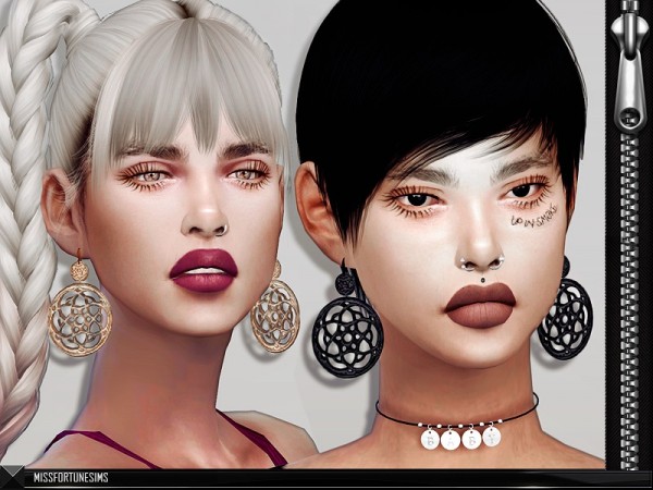  The Sims Resource: Breanna Earrings by Miss Fortune