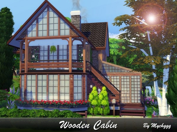  The Sims Resource: Wooden Cabin by MychQQQ