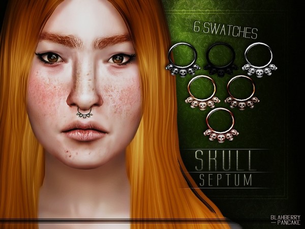  The Sims Resource: Skull Septum by Blahberry Pancake