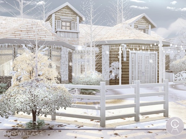  The Sims Resource: Snowflake house by Pralinesims