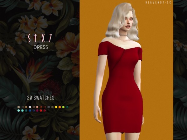  The Sims Resource: Red Dress by Heavendy cc