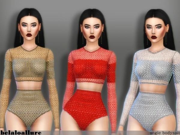  The Sims Resource: Angie bodysuit by belal1997