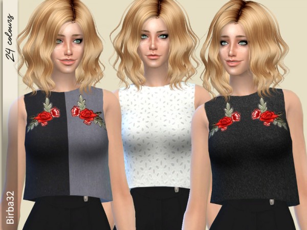 The Sims Resource: Emma top by Birba32 • Sims 4 Downloads